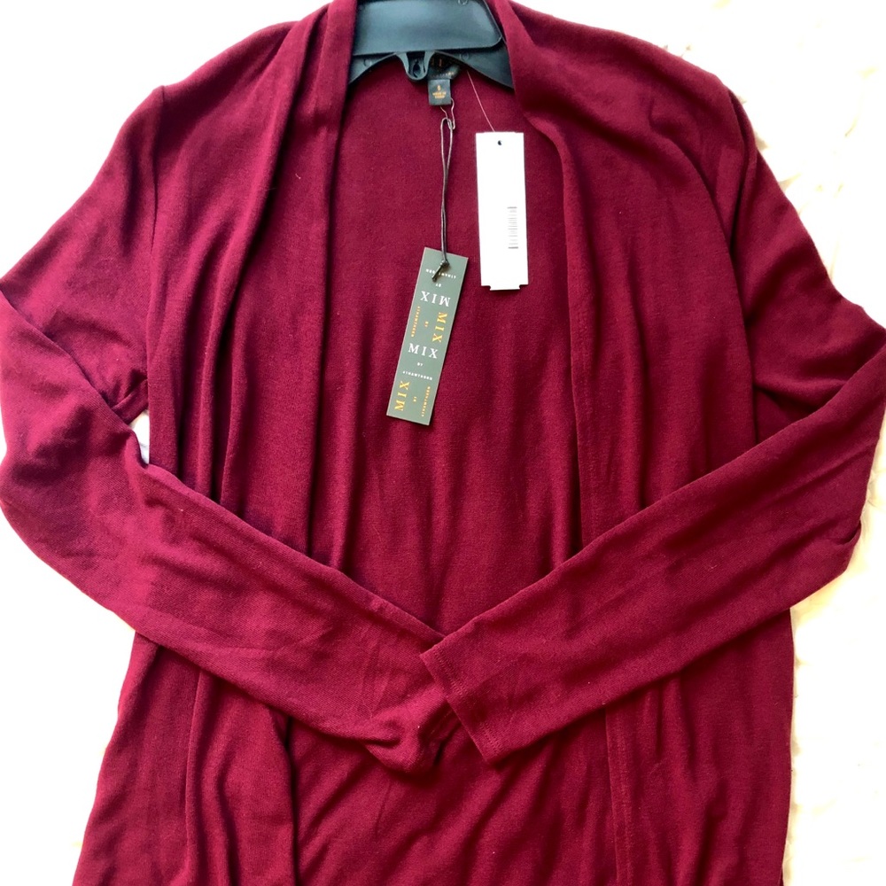 Burgundy Cardigan - NEVER WORN